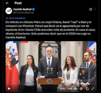 Cambio Radical criticó a Gustavo