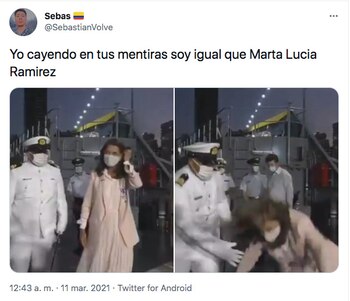 Trino bromeando con la caída