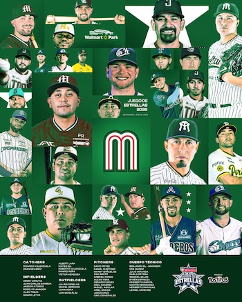 Este es el roster de la selección mexicana para el Juego de Estrellas 2026 (Liga Mexicana de Beisbol)