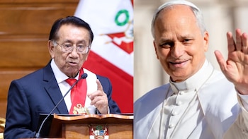 José María Balcázar confirmó un viaje al Vaticano el 18 de junio para reunirse con el papa León XIV y formalizar una invitación al Perú. (Composición: Infobae)