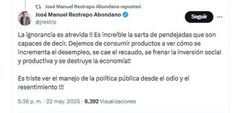 El exministro José Manuel Restrepo