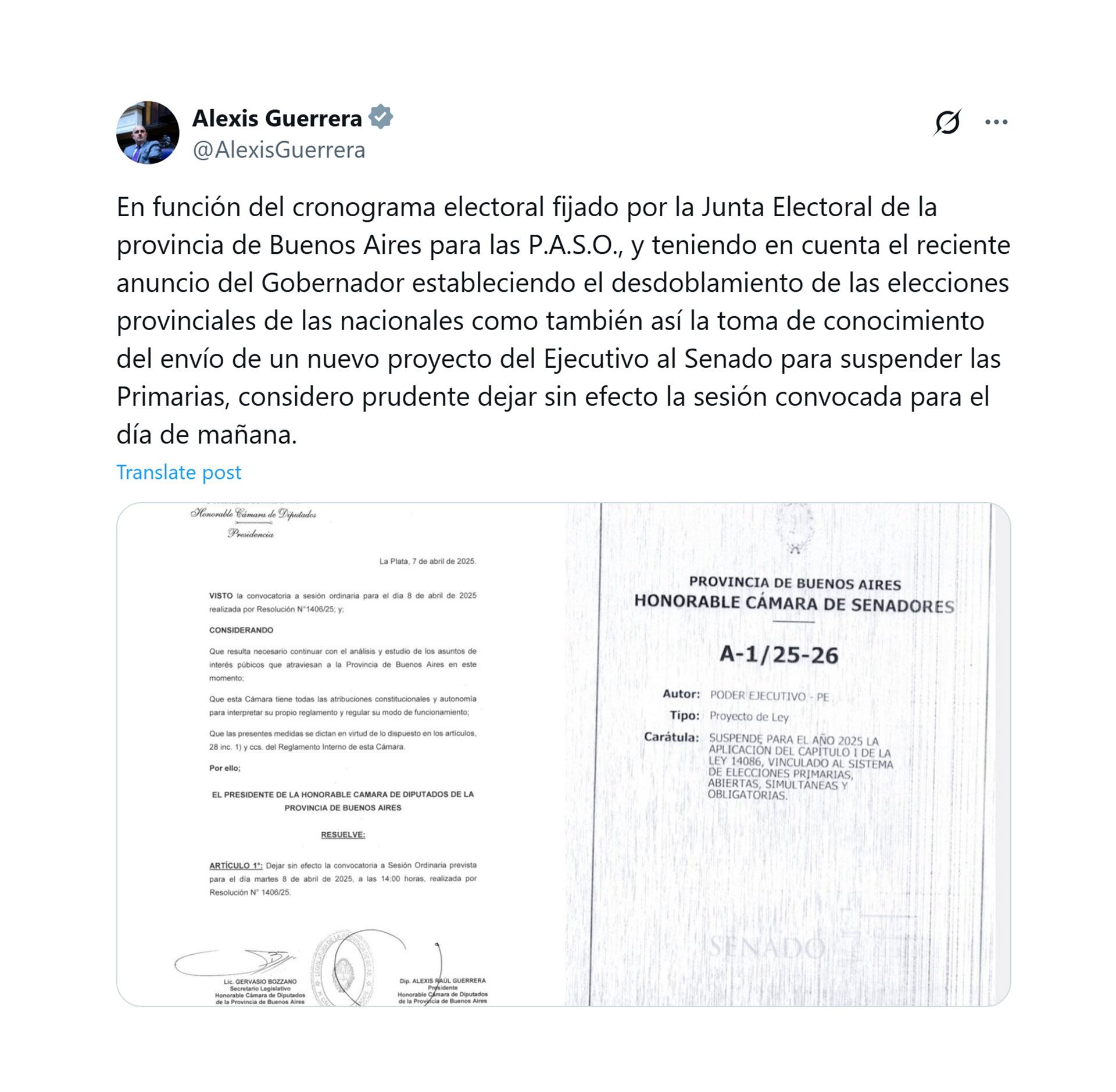 La publicación de Alexis Guerrera