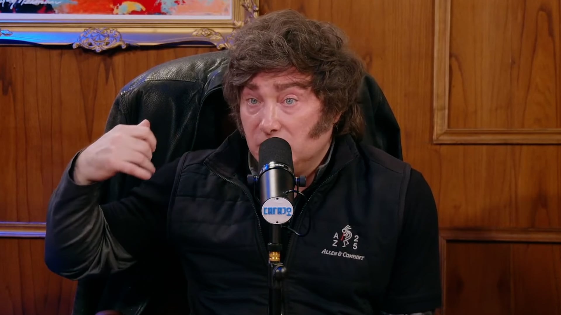 Javier Milei en el canal de stream Carajo
