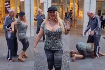 Susy Díaz se puso a bailar en las calles de Milán. (Foto: Captura)