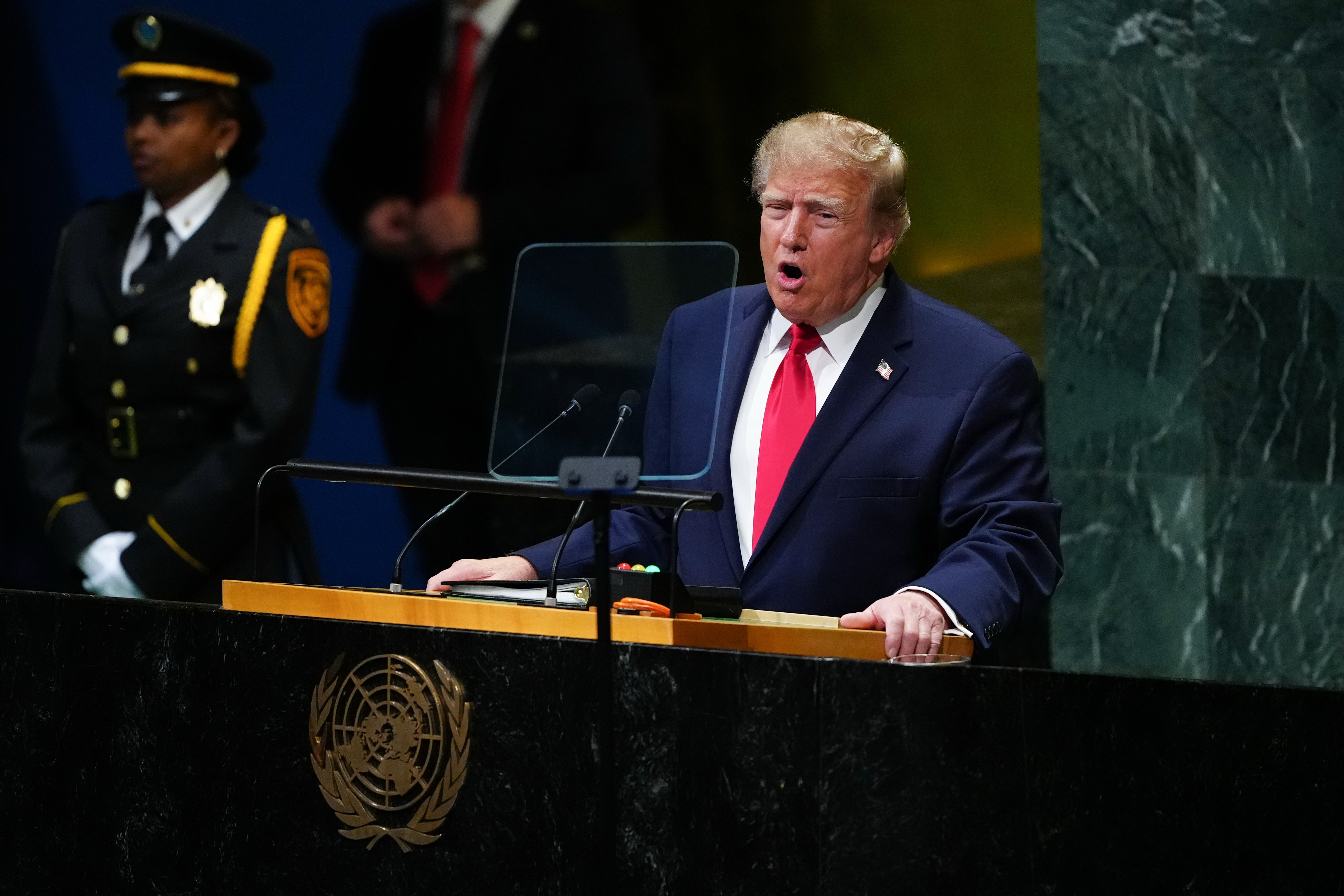 El presidente Donald Trump habla ante la Asamblea General de Naciones Unidas