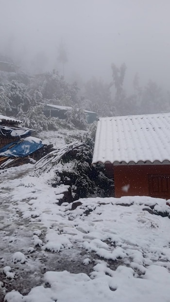 Viviendas afectadas por la nieve en el Cusco