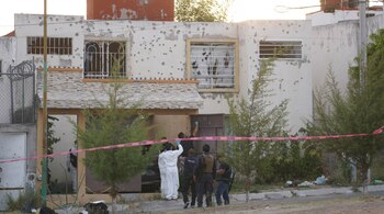 La fachada de una casa