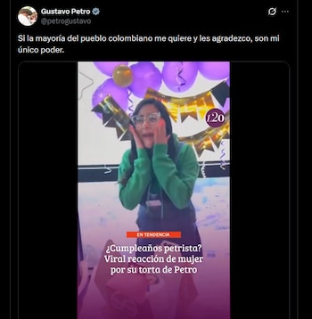 Reacción de Gustavo Petro al
