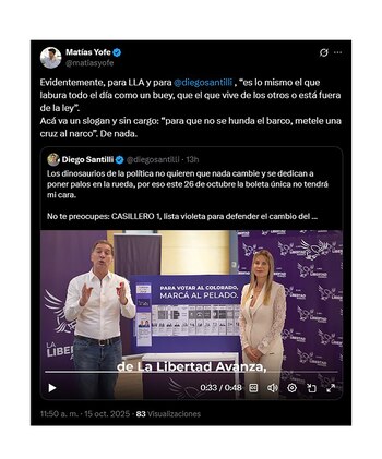 Matías Yofe criticó el spot
