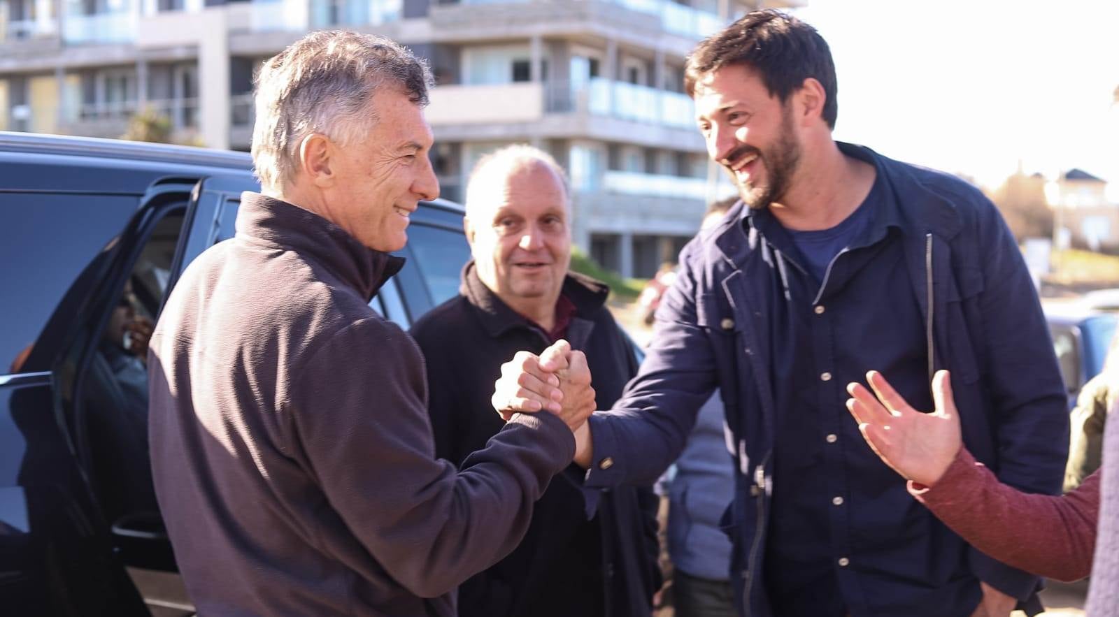 Mauricio Macri junto a Martín Yeza y Hernán Lombardi