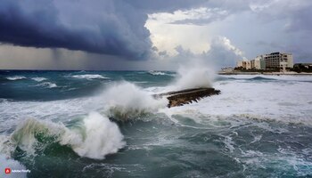 Un poderoso huracán azota la
