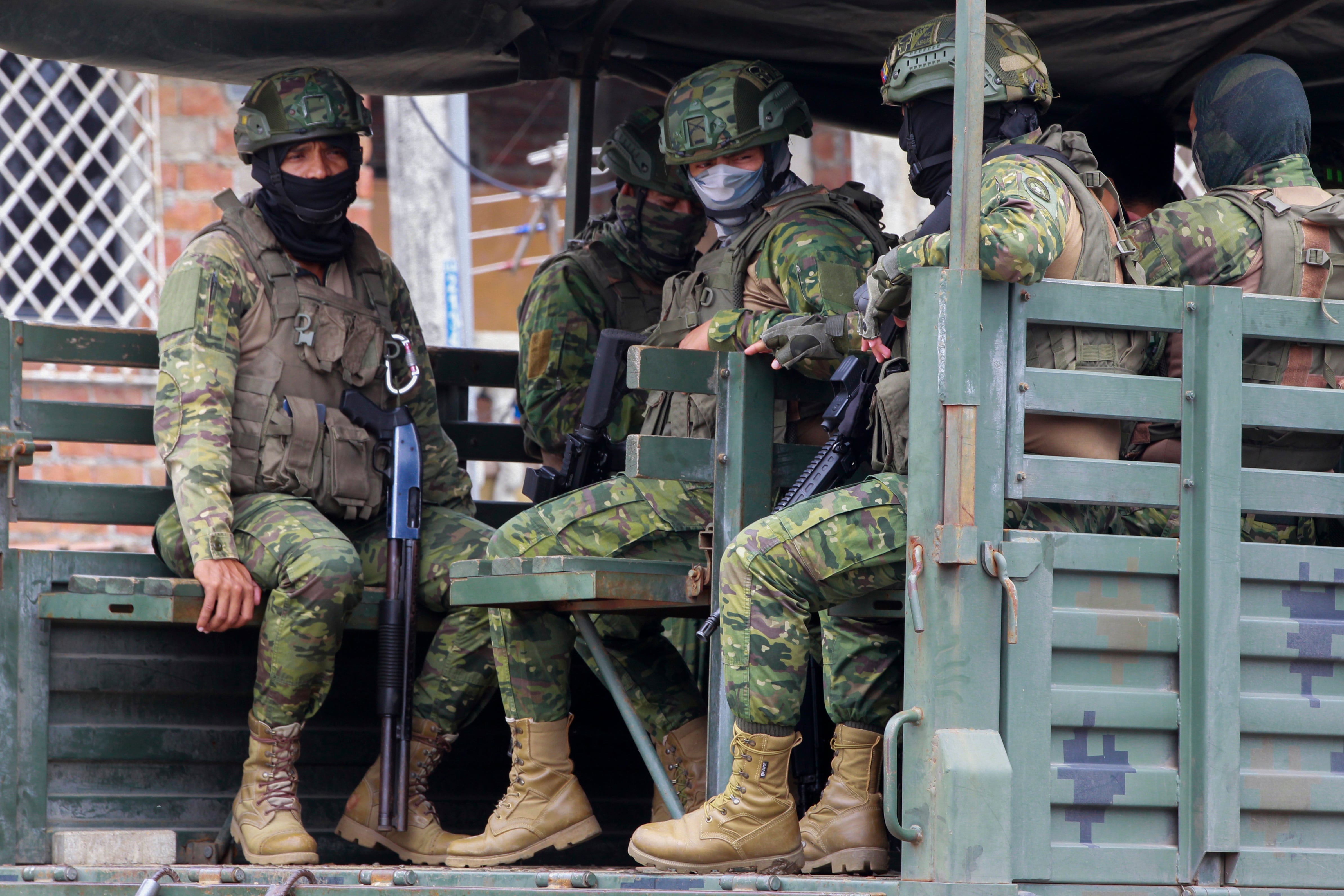 Imagen del soldados del Ejército ecuatoriano.EFE/ Carlos Durán Araújo