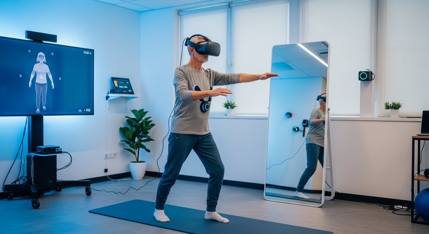 Entrenadores virtuales para mayores en casa: la estrategia de dos etapas que cambia cómo se controlan los movimientos terapéuticos