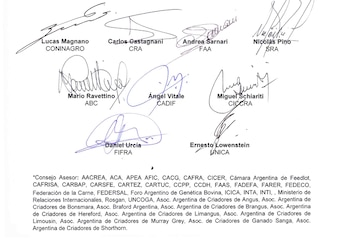 Firmantes de documento en apoyo del IPCVA