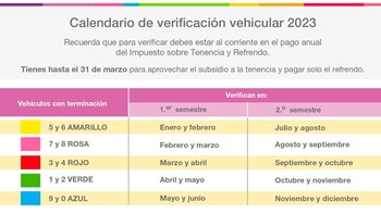 Así es el calendario en