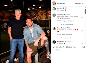 El posteo de Messi a su padre Jorge