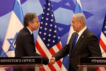 Antony Blinken y Benjamin Netanyahu