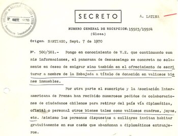 Párrafos de un cable de