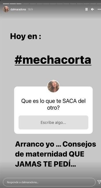 Dalma Maradona enojada con los