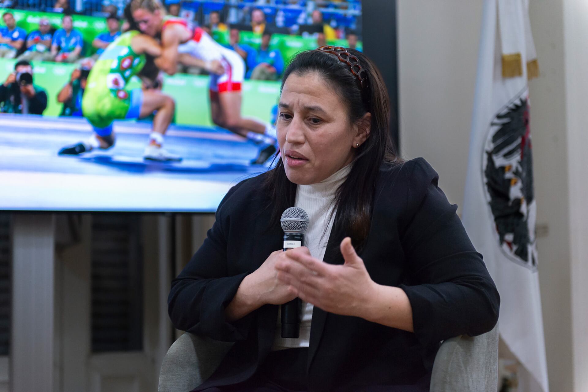 Patricia Alejandra Bermúdez, luchadora y medallista argentina (Foto: LegisCABA/Laura Palmiotti).