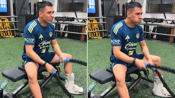 Luis Malagón presume que retomó entrenamientos con el club América tras su operación