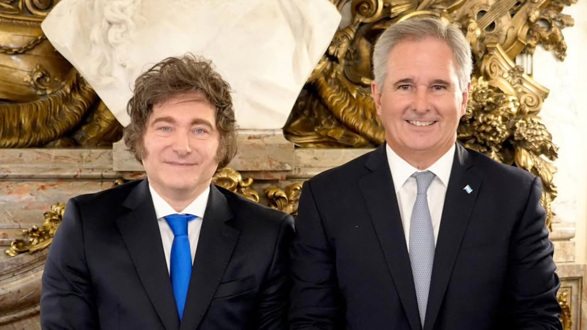 Javier Milei y Pablo Quirno en la Casa Rosada (Buenos Aires, Argentina)