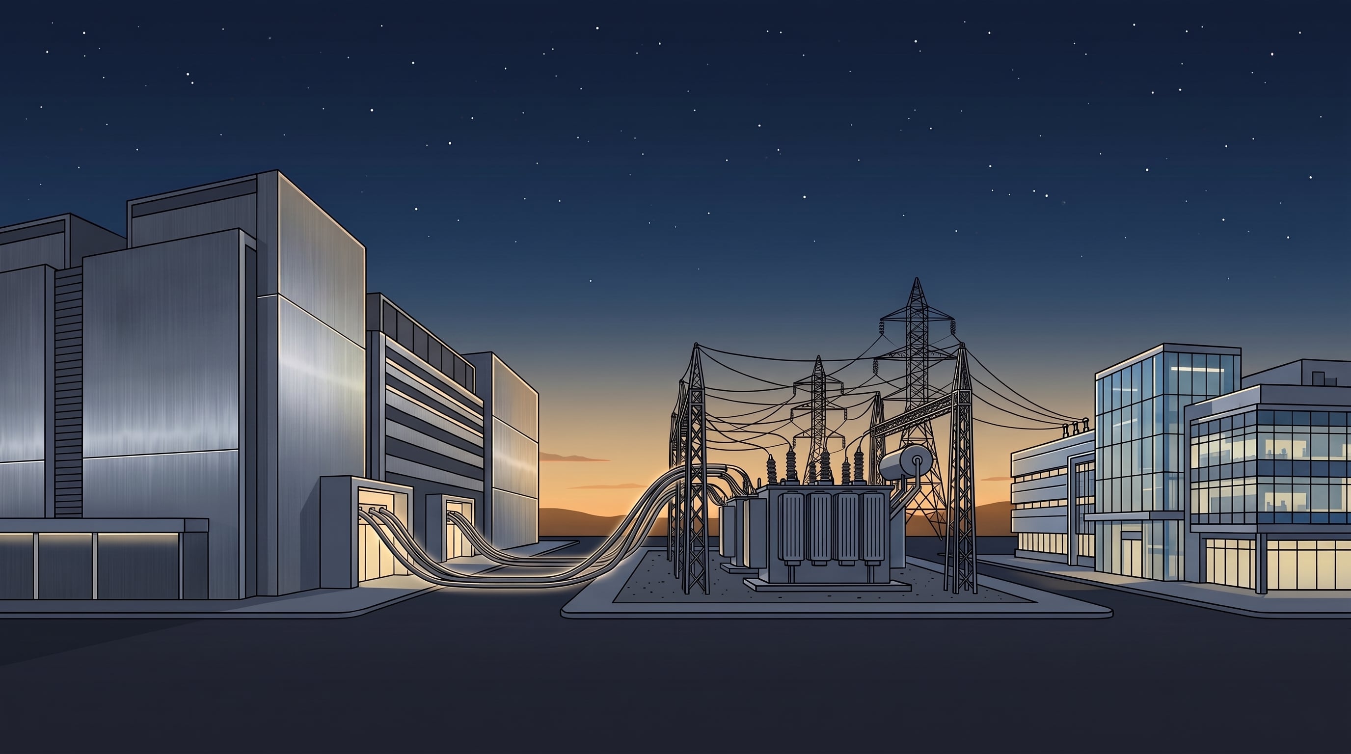 Los centros de datos para inteligencia artificial avanzan más rápido que las líneas, subestaciones y transformadores, con esperas de más de dos años en muchos mercados. (Imagen Ilustrativa Infobae)