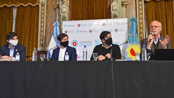 Axel Kicillof estuvo acompañado de