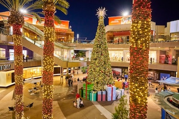 Decoraciones navideñas y un árbol