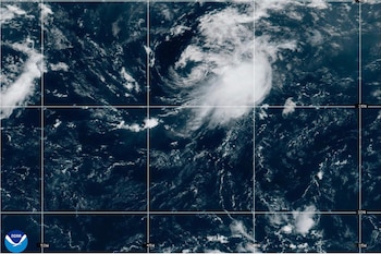 La temporada del Atlántico ya registró las tormentas tropicales Arthur, Bertha y Cristóbal antes de la posible formación de Dolly (NOAA vía AP)