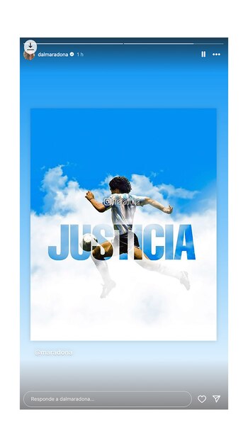 Dalma compartió la publicación de la cuenta de Maradona
