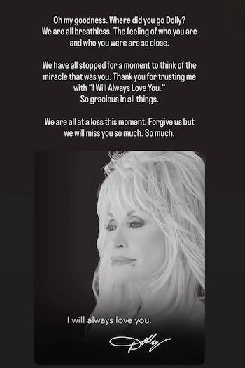 Kevin Costner le dedicó un emotivo mensaje a Dolly Parton tras su muerte. (Instagram)