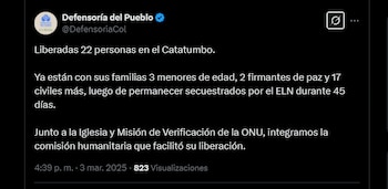 La Defensoría del Pueblo confirmó