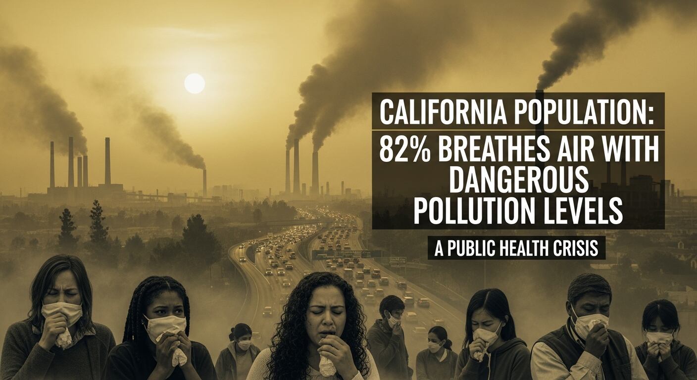 El 82% de los habitantes de California respira aire peligrosamente contaminado, según el más reciente informe nacional de la Asociación Estadounidense del Pulmón. (Imagen Ilustrativa Infobae)