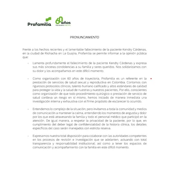 Esto dijo la organización ante