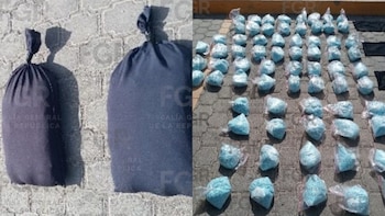 La droga fue descubierta por agentes municipales de Mexicali. Crédito: FGR