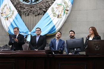 El presidente del Congreso, Luis Contreras, ha planteado como prioridades legislativas la ley del subsidio al combustible, la ley de lavado y la ley de puertos./(Congreso de Guatemala)