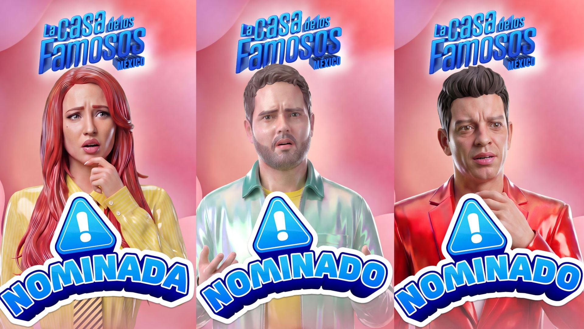 Flor Vigna, Cynthia Klitbo, Gema Garoa, Yahir, Ese Pérez y Memo Schutz quedan en la placa tras una dinámica de plinko que sumó y restó puntos en la sexta gala de nominación. (La Casa de los Famosos México)