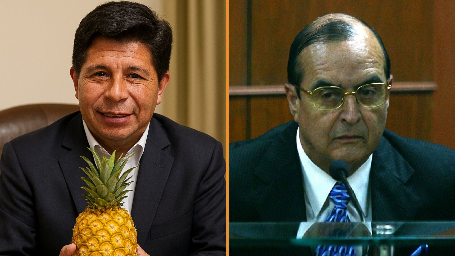 Pedro Castillo afirma que repartirá piñas en la puerta de Barbadillo y pide llevar a Montesinos a Challapalca. (Foto: Composición - Infobae/Pedro Castillo)