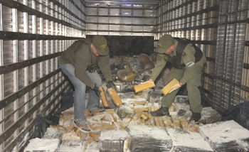 Gendarmería incautó más de 7.900 kilos de marihuana dentro de un camión frigorífico en Misiones