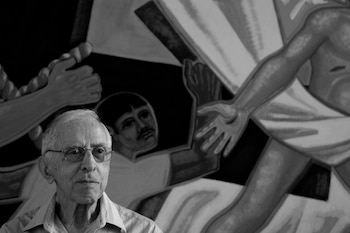 Pere Casaldàliga en una fotografía de Joan Guerrero en Brasil, incluida en la exposición de Casa Amèrica Catalunya 'Pere Casaldàliga, de professió l'esperança'