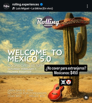 La fiesta 'Welcome to Mexico'