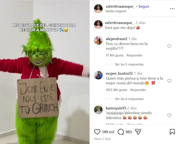 La joven se disfrazó para