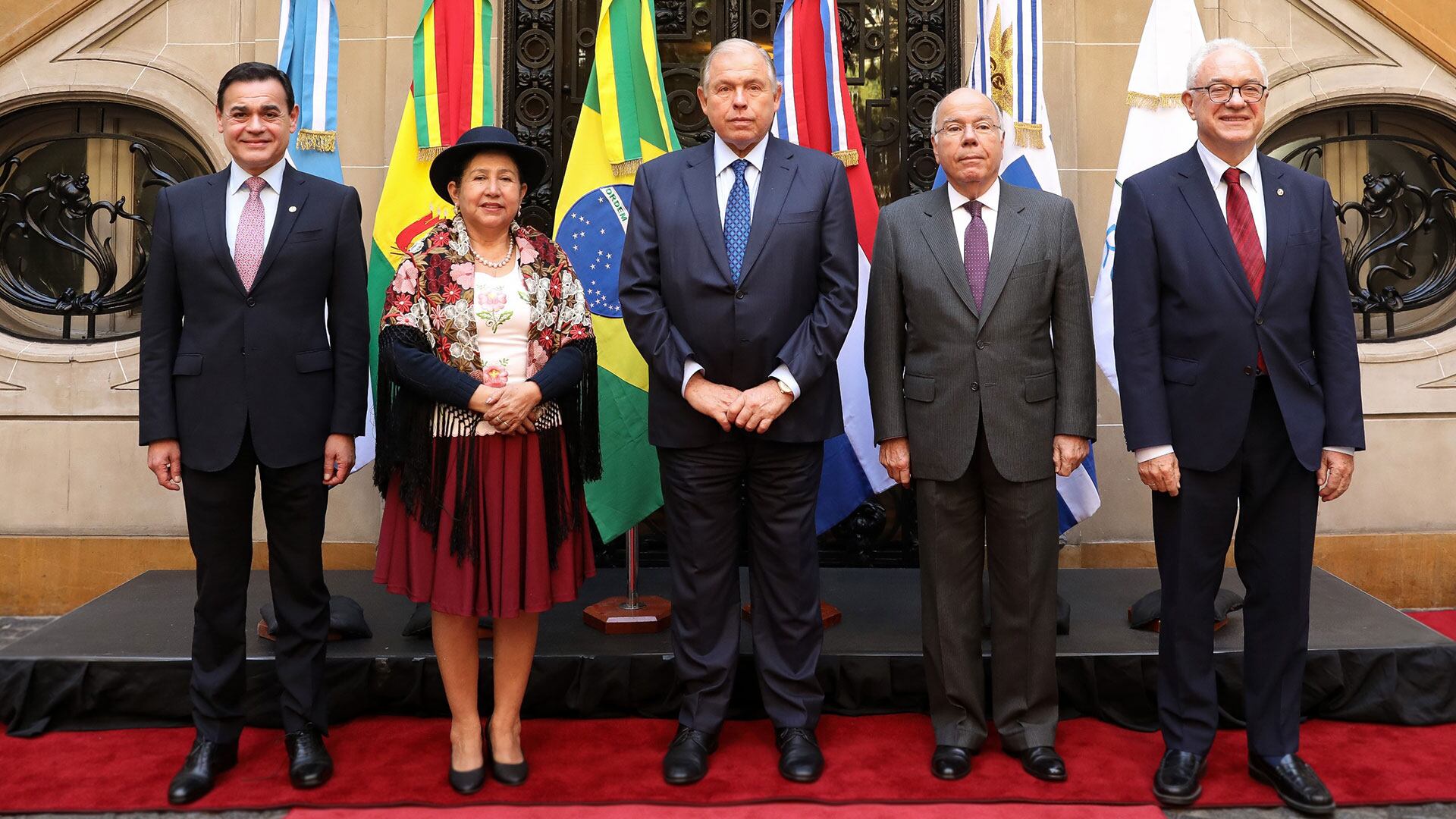 Los cancilleres de los países miembros del Mercosur, durante una reunión reciente