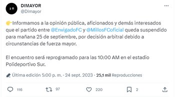 El partido entre Envigado y