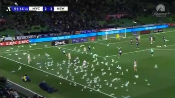 El momento en que una bandada de gaviotas invadió la cancha en medio de un partido: “Esto es una locura”