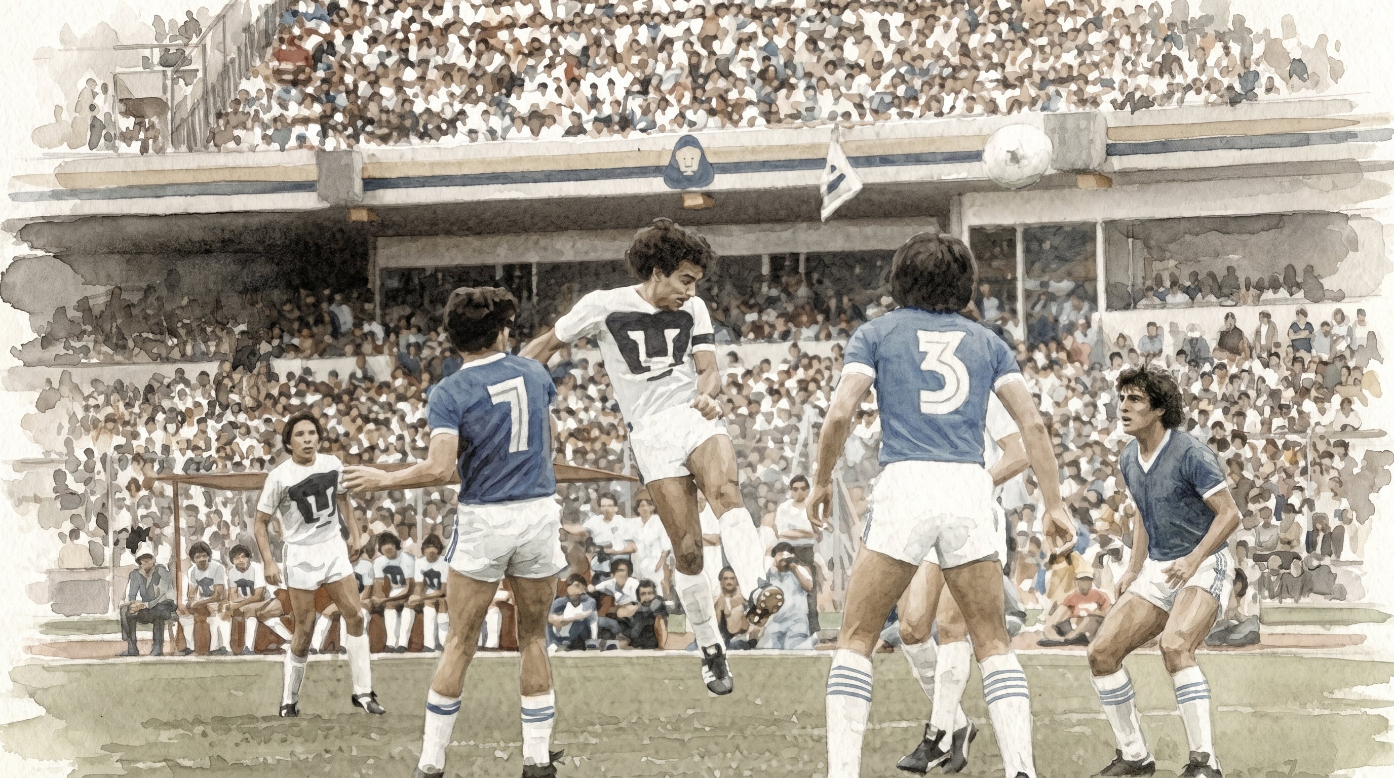 Así fue la final de Pumas vs Cruz Azul de la temporada 80-81 cuando Hugo Sánchez se despidió del futbol mexicano con un campeonato en CU (Imagen Ilustrativa Infobae)