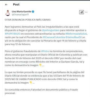 La segunda vicepresidenta de la