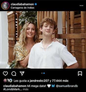 Claudia Bahamón compartió un emotivo