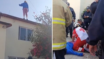 Mujer sobrevive tras lanzarse de la azotea en Metepec